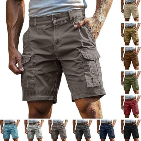 Herren Cargo Shorts mit Stretch und Taschen