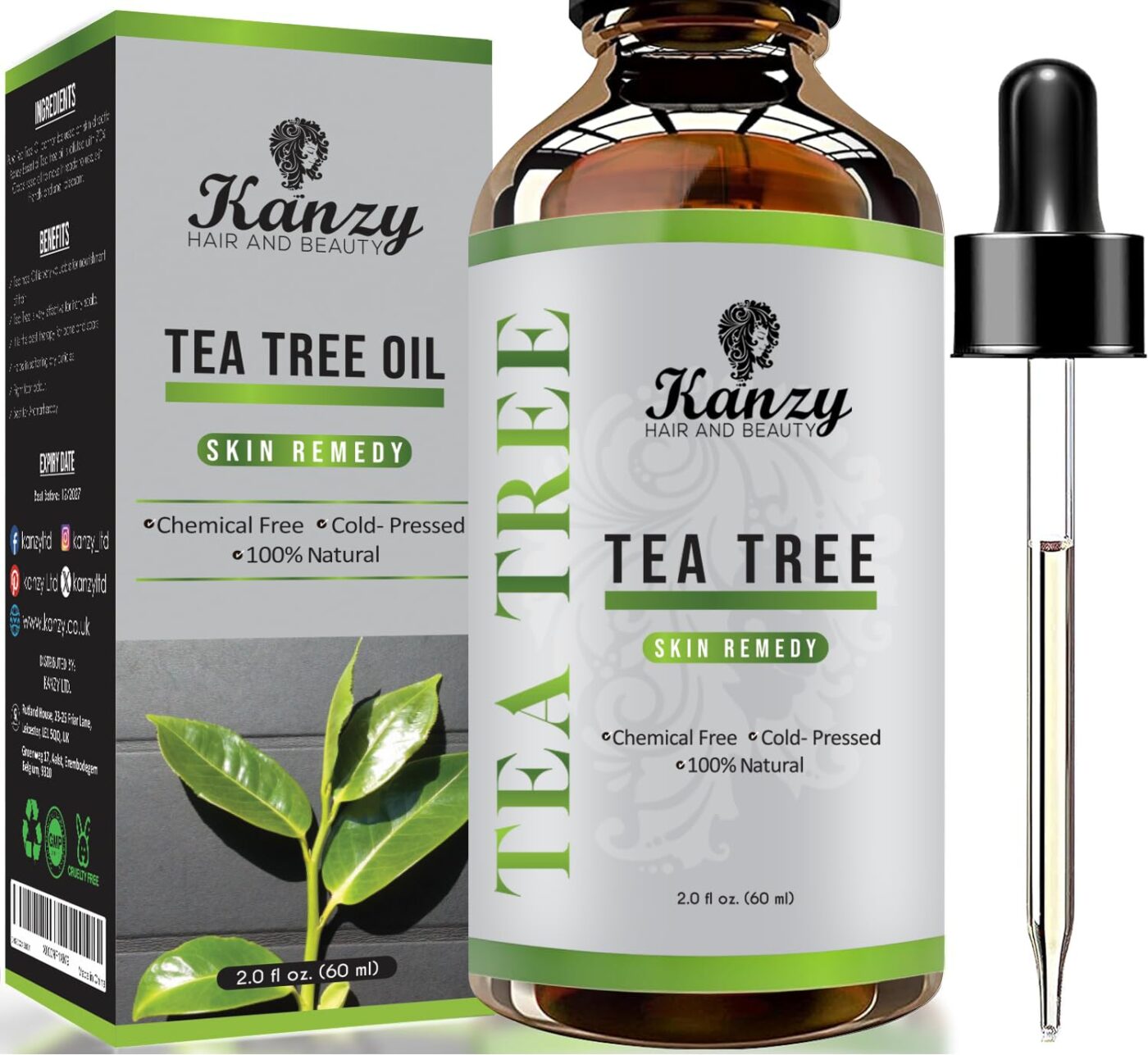 Teebaumöl 60 ml - ätherisches Öl für Haut, Haar und Aromatherapie - Produktbild
