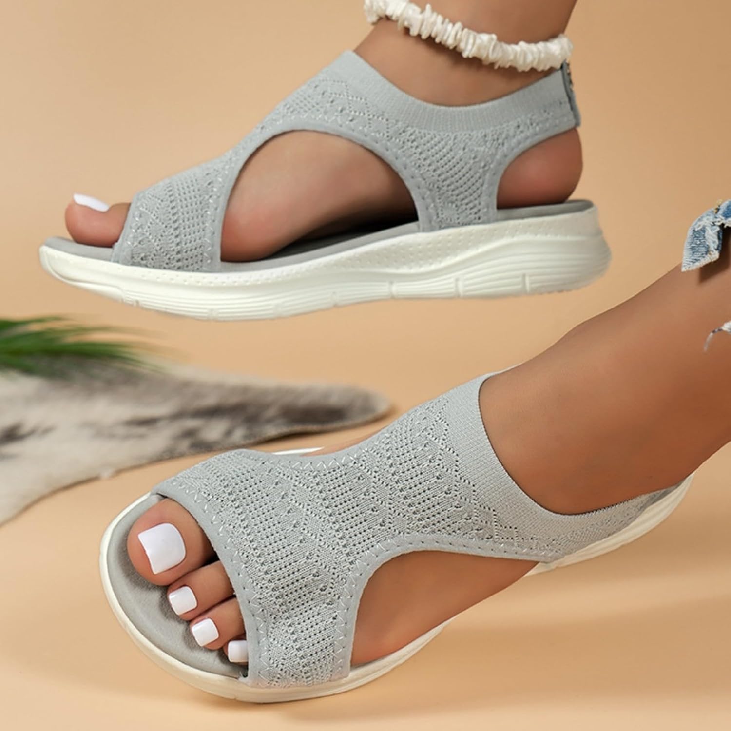 Orthopädische Damen Sandalen mit Soft-Fußbett – Bild 3