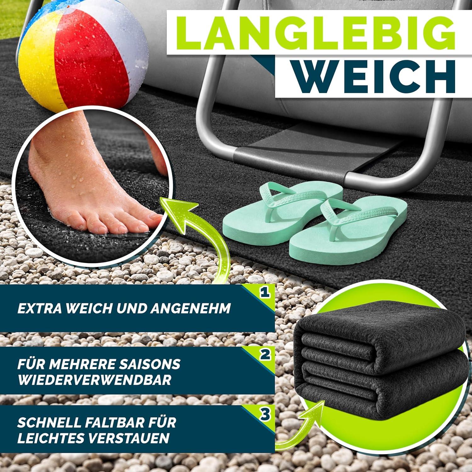 Unsere Erfahrung mit der tillvex® Premium Pool-Unterlage 400 cm rund