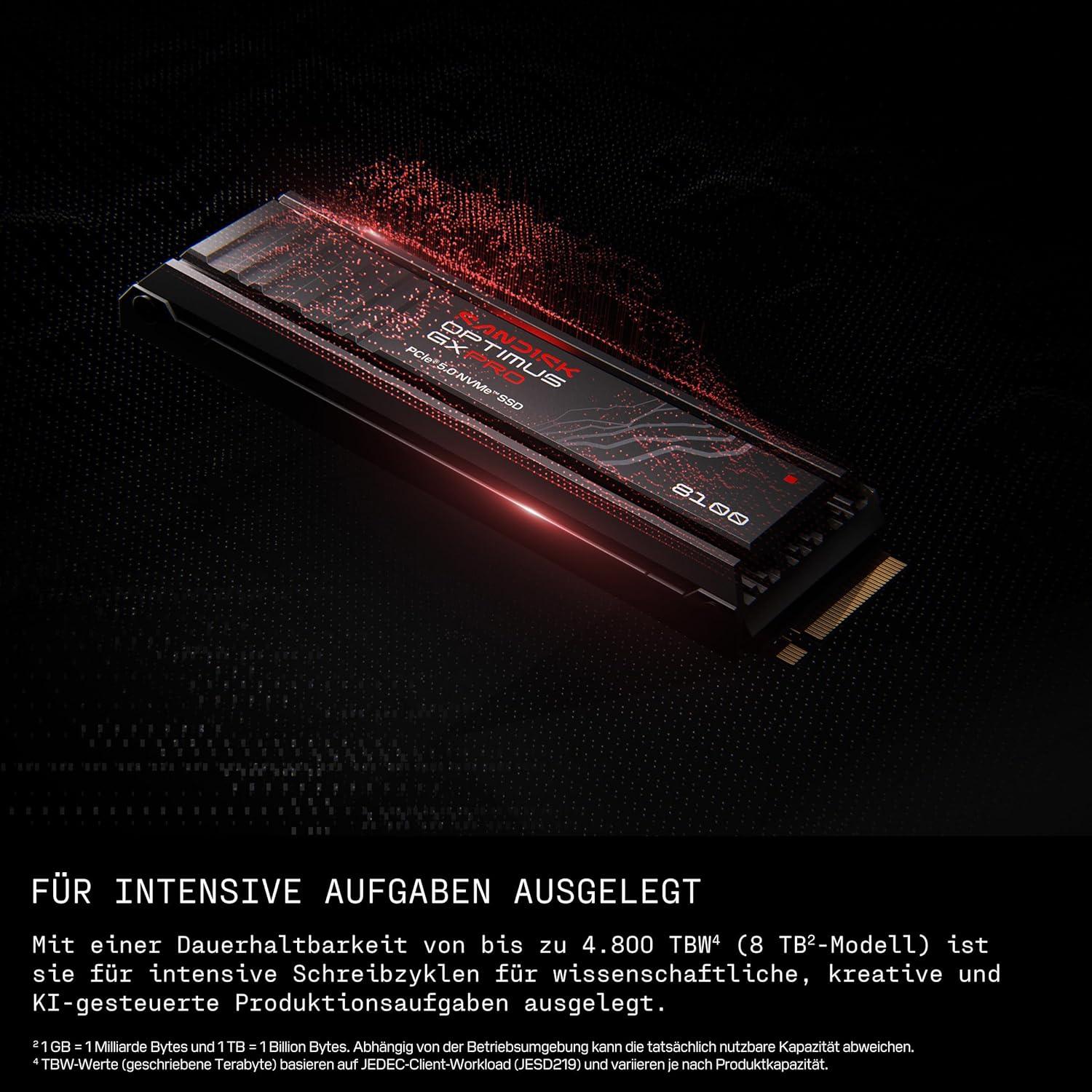 SANDISK Optimus GX PRO 8TB: Unsere Erfahrung mit PCIe Gen 5 SSD