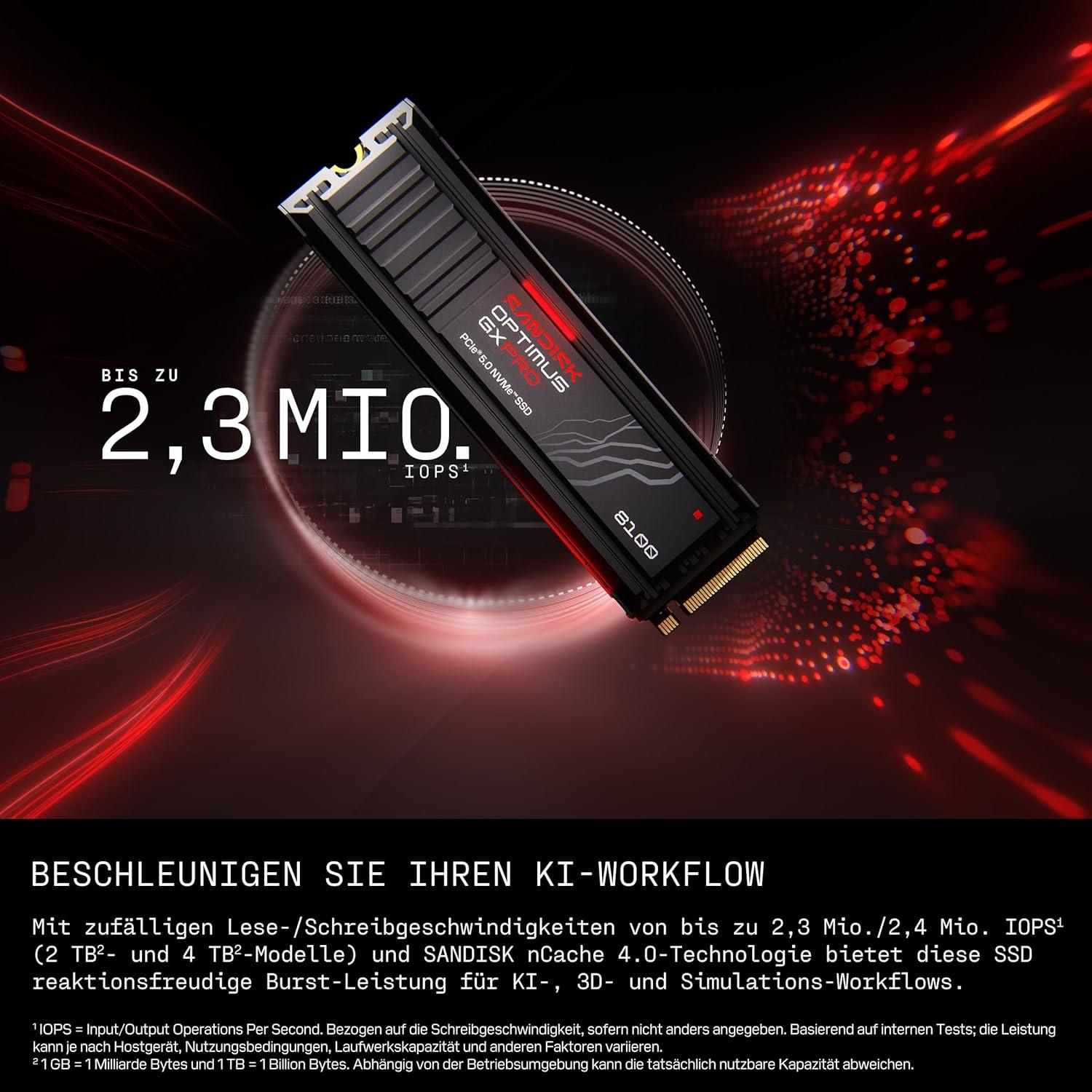 SANDISK Optimus GX PRO 8TB: Unsere Erfahrung mit PCIe Gen 5 SSD