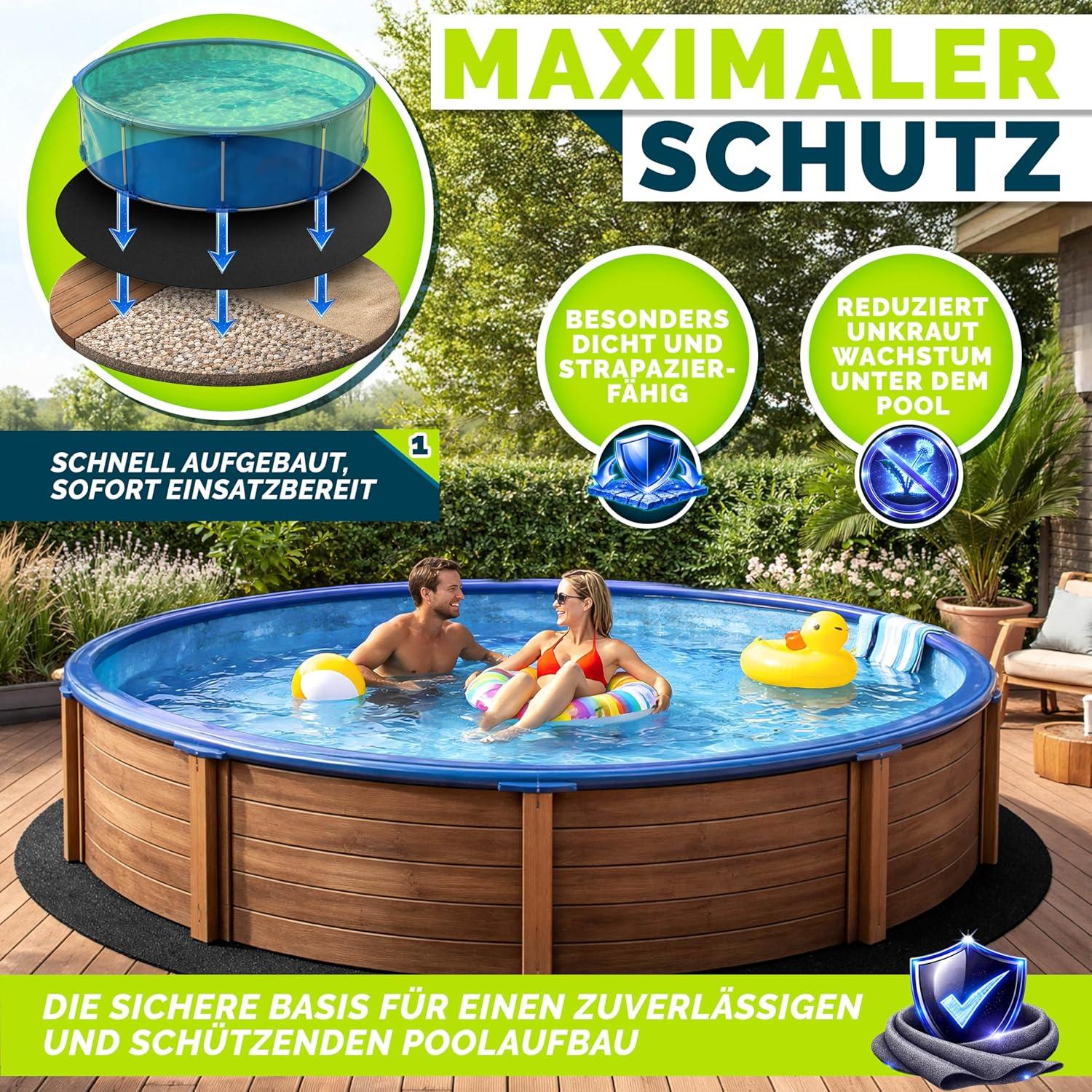 Unsere Erfahrung mit der tillvex® Premium Pool-Unterlage 400 cm rund