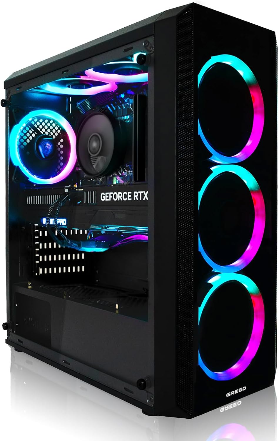 Greed MK2 Gaming PC Test mit Intel Core i7 12700F RTX 5060 Ti 16 GB DDR4 RAM und RGB Gehäuse